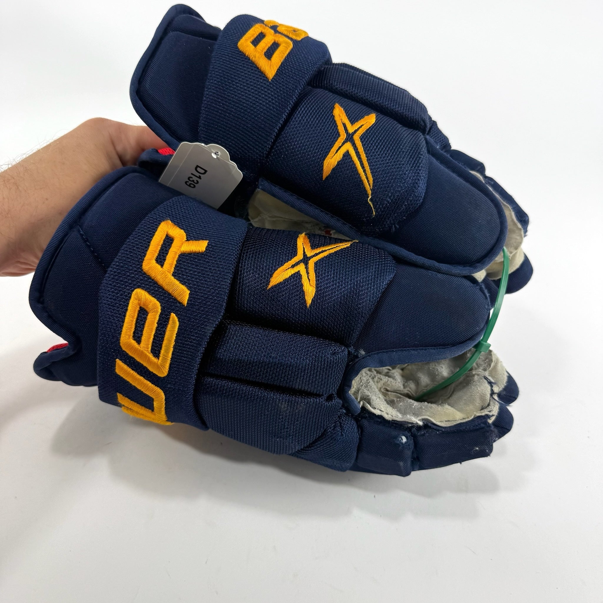 Used Navy STL Blues Bauer Vapor 2x Pro Gloves | 14" | D139 - Top Flight Hockey