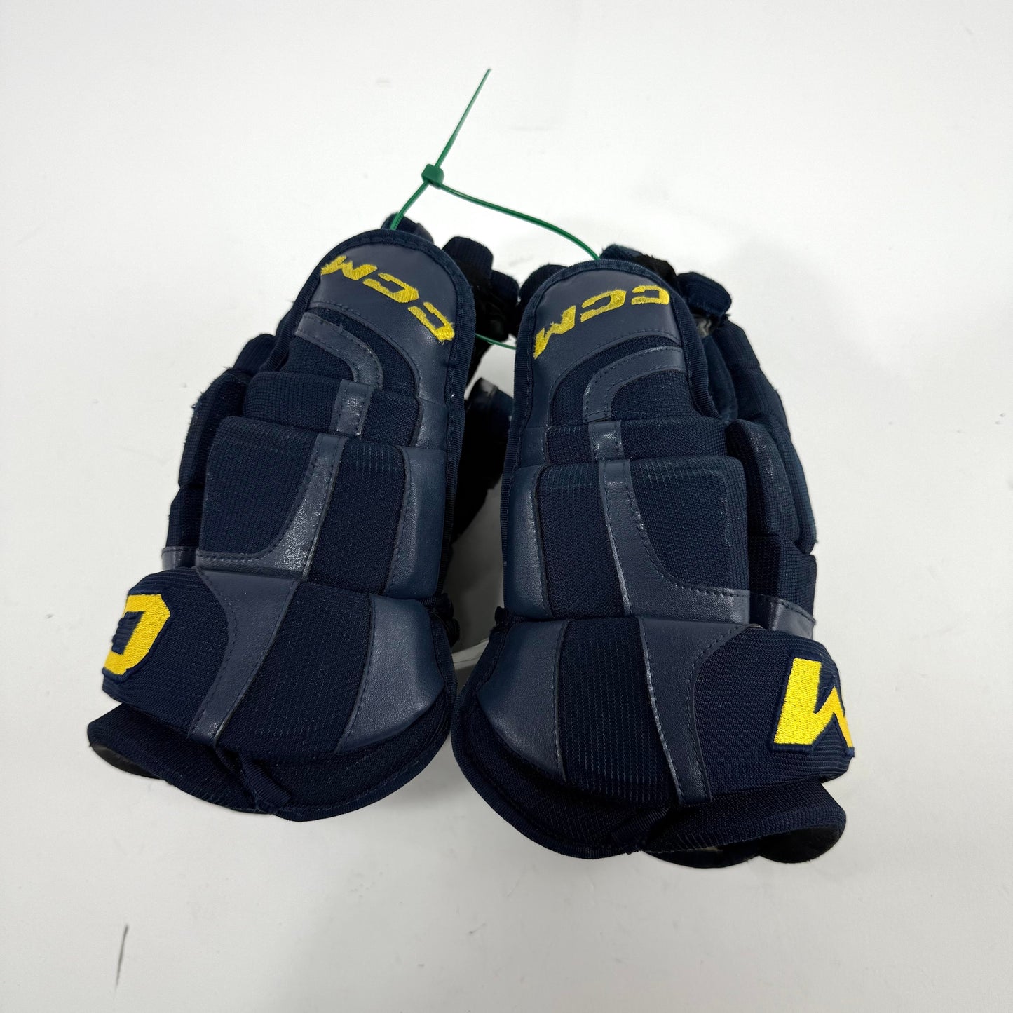 Used Stl Blues Navy CCM HGCL Gloves | 13" | Puvrenovic | D98