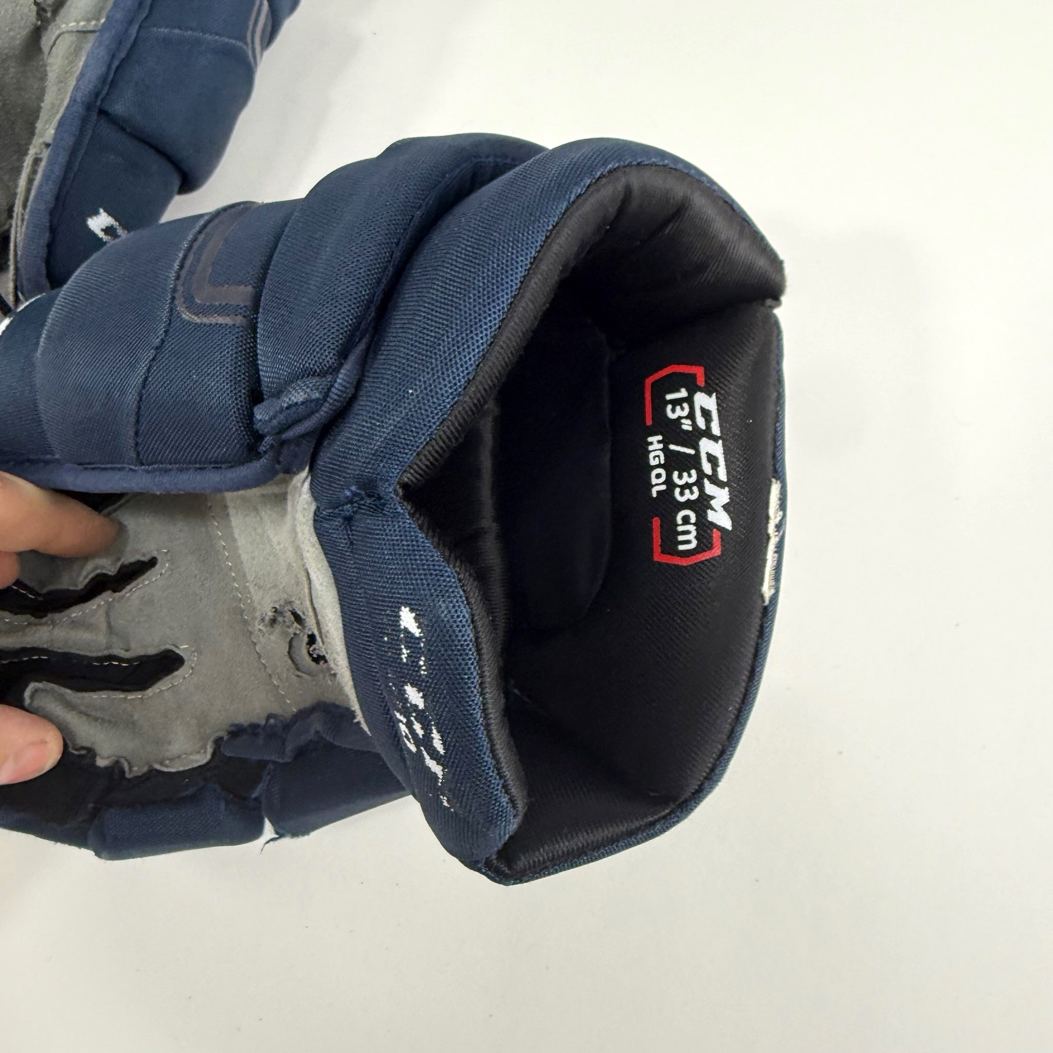 Used Navy CCM HGQL Gloves | 13" | D367
