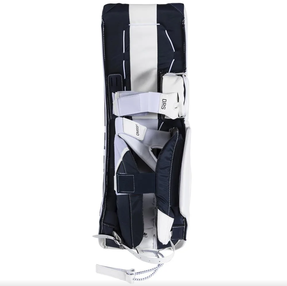 New CCM White and Navy E Flex 6.5 Goalie Pads | 30+1" | #191520631307 - Top Flight Hockey