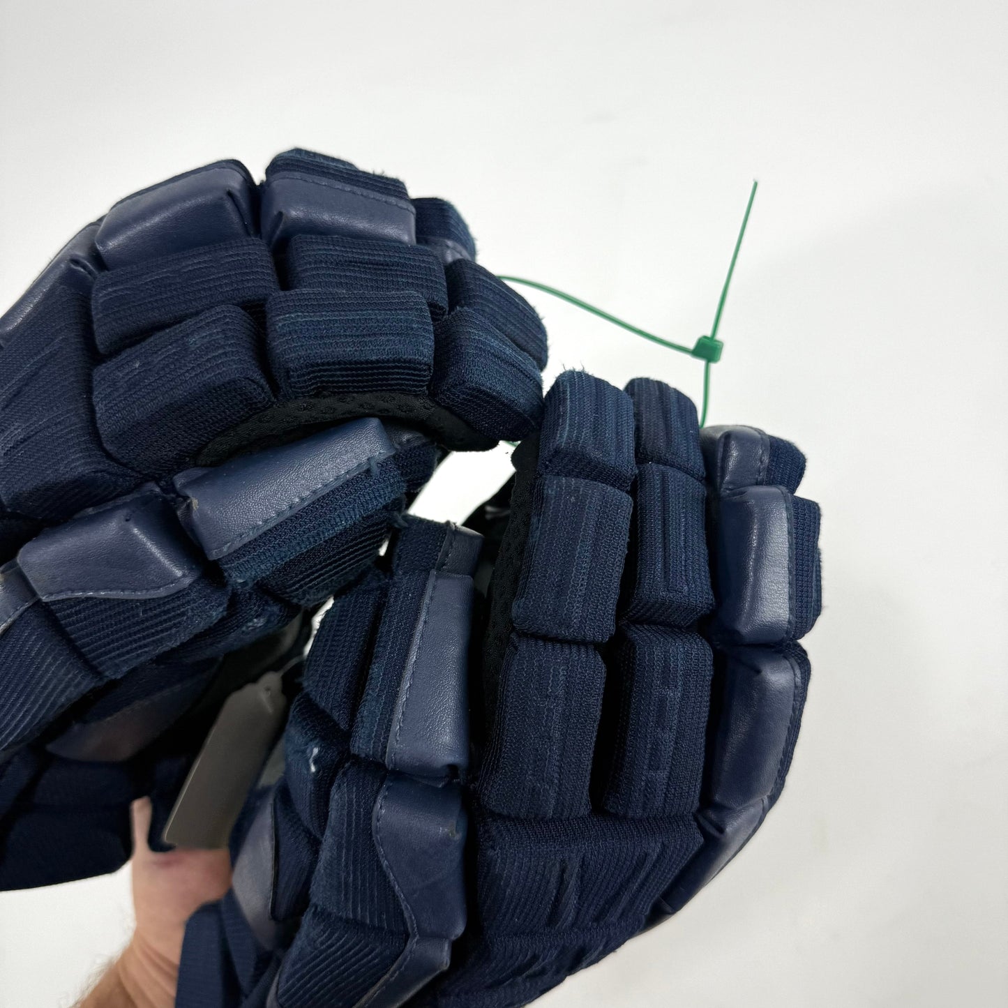 Used Stl Blues Navy CCM HGCL Gloves | 13" | Puvrenovic | D98