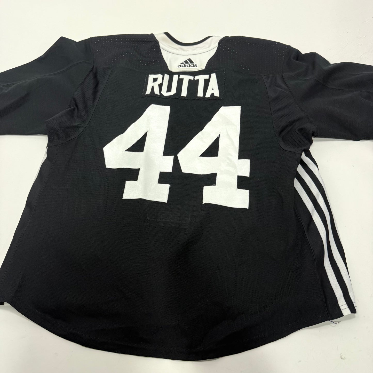 Used Black Chicago Blackhawks Adidas MIC Practice Jersey | Size 58 | Rutta #44