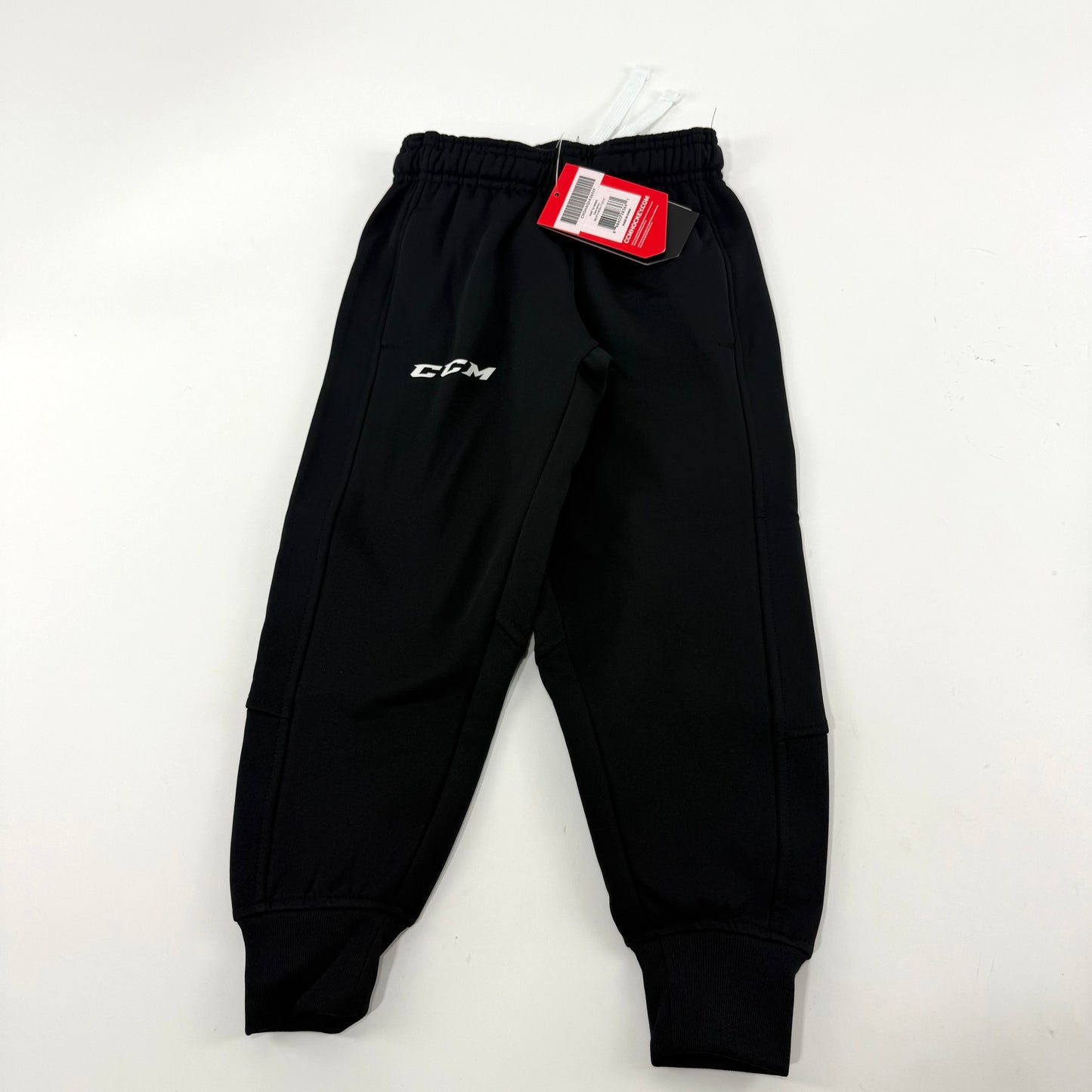 New Black CCM Youth Team Training Cuffed Pant | Youth XS | #888600283661