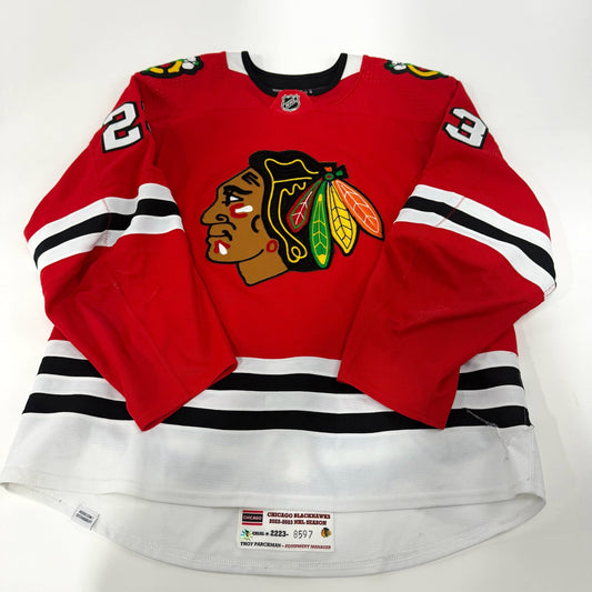 Philipp Kurashev #23 Home Chicago Blackhawks Game Worn Jersey 2022-2023, Set 1 | 8597-25494