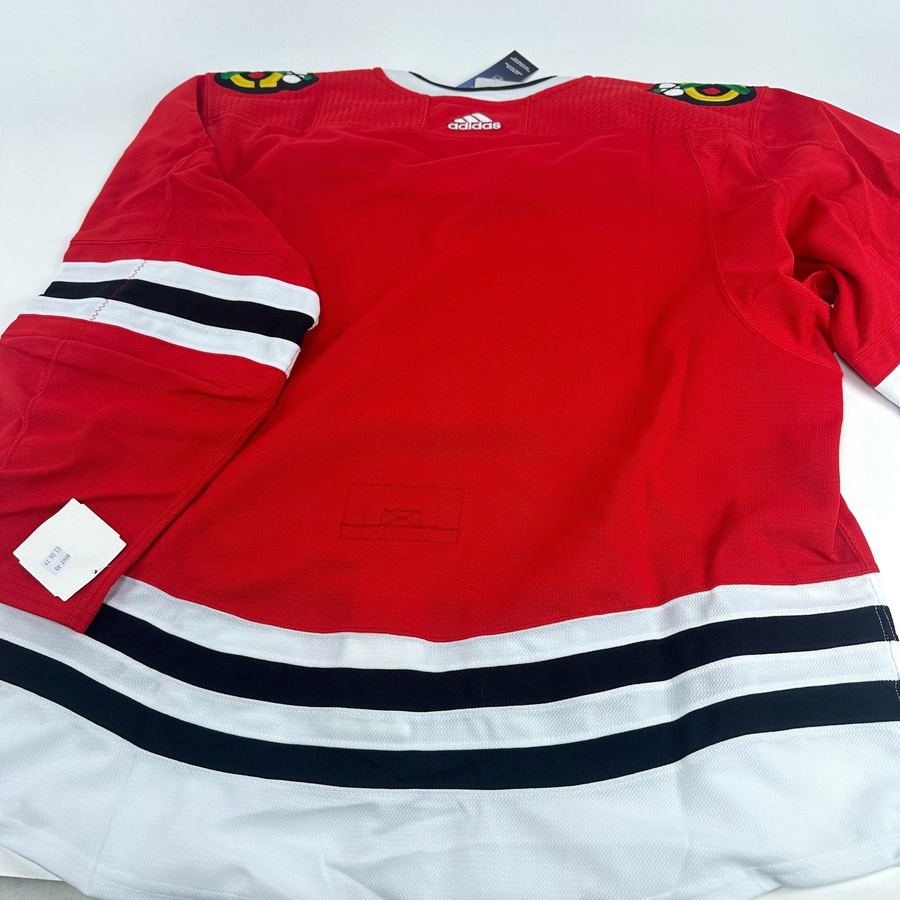 Brand New Red MIC Adidas Chicago Blackhawks Blank Game Jersey - Size 60 - Top Flight Hockey