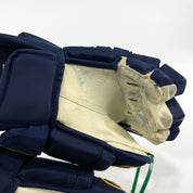 Used Navy STL Blues Warrior Alpha DX Pro Gloves | 14" | Suter | D169 - Top Flight Hockey