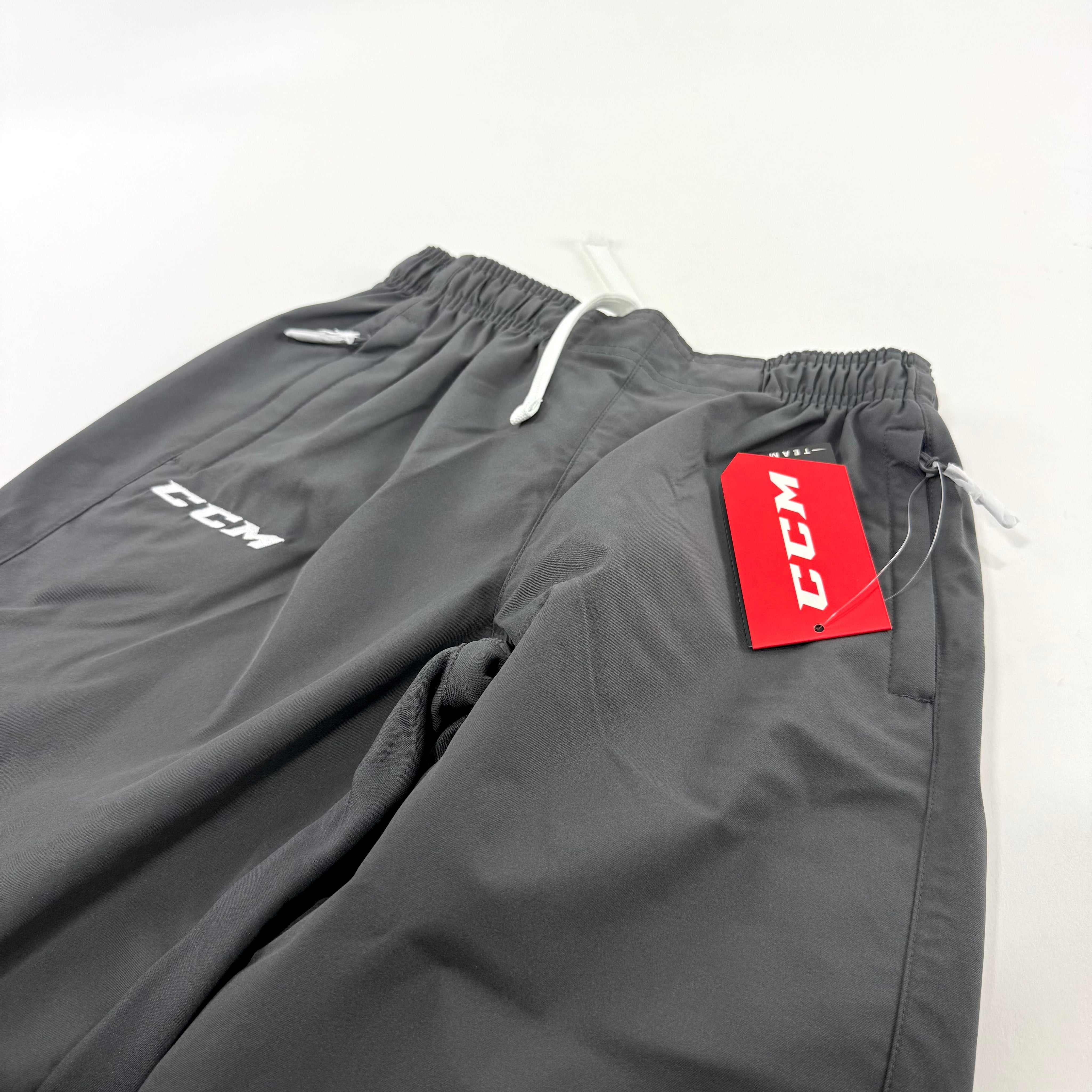 New Charcoal CCM Youth Hockey Warm Up Pants | Youth L | #888600716183 - Top Flight Hockey
