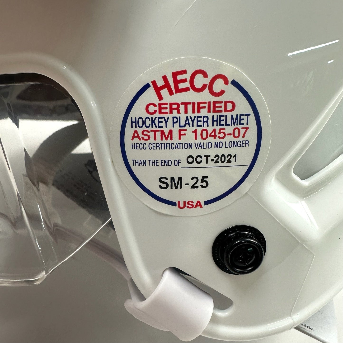 Brand New Large White CCM Fitlite Helmet - Top Flight Hockey