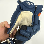 Used Navy CCM Jetspeed Pro Gloves | 14" | D369