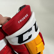 Brand New CCM HGQL Froese Calgary Flames Gloves 14"