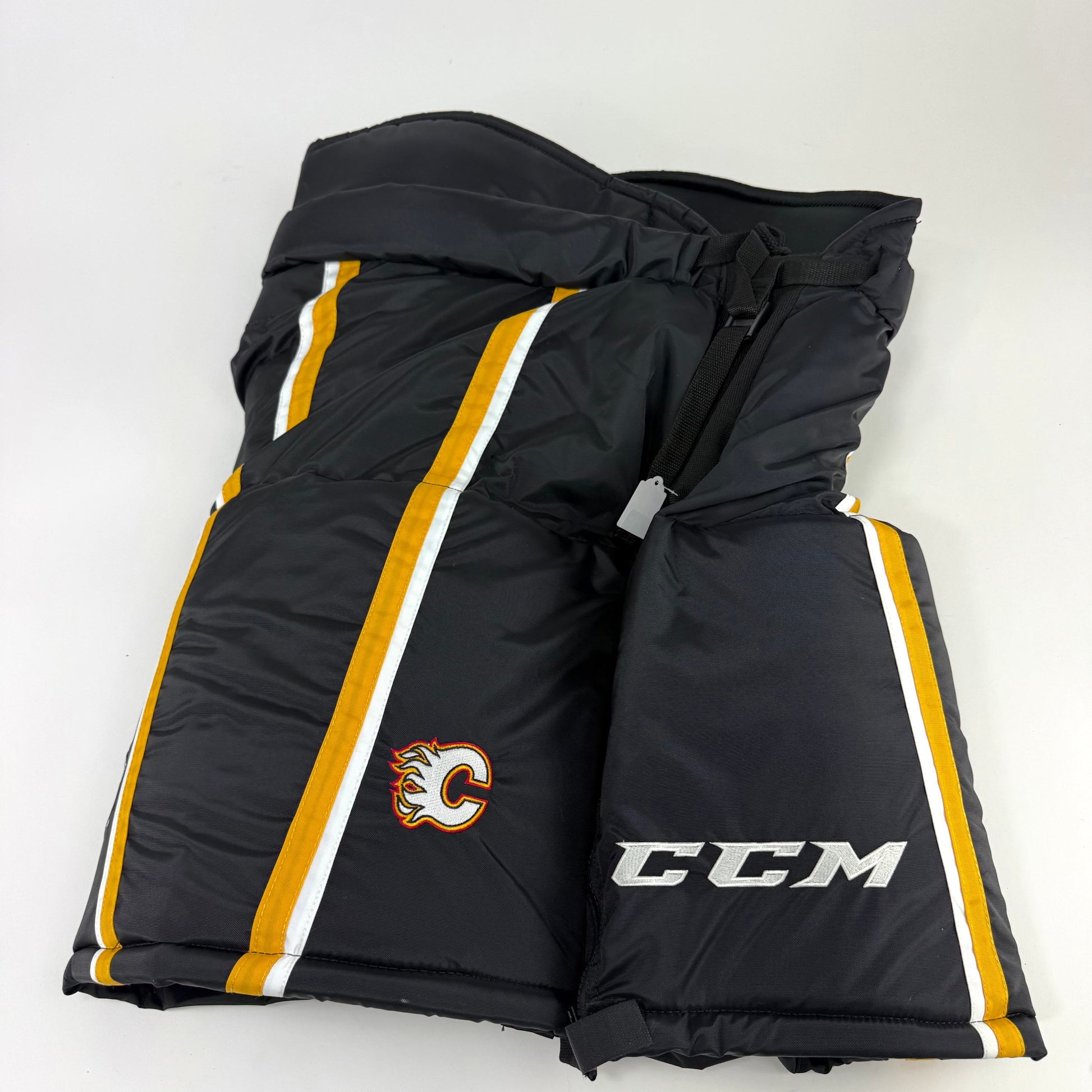 New Black Calgary Flames CCM HP70 Pants | XL +2" | J605 - Top Flight Hockey