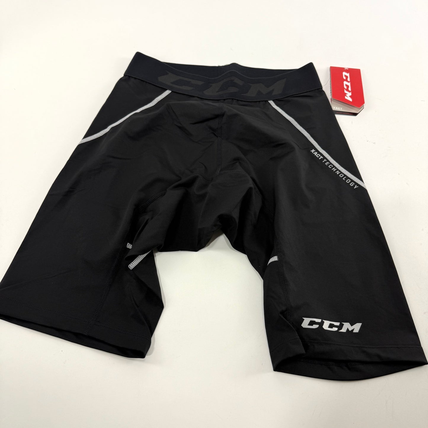New Black CCM Mens Xact Compression Short | Senior L | #191520509996