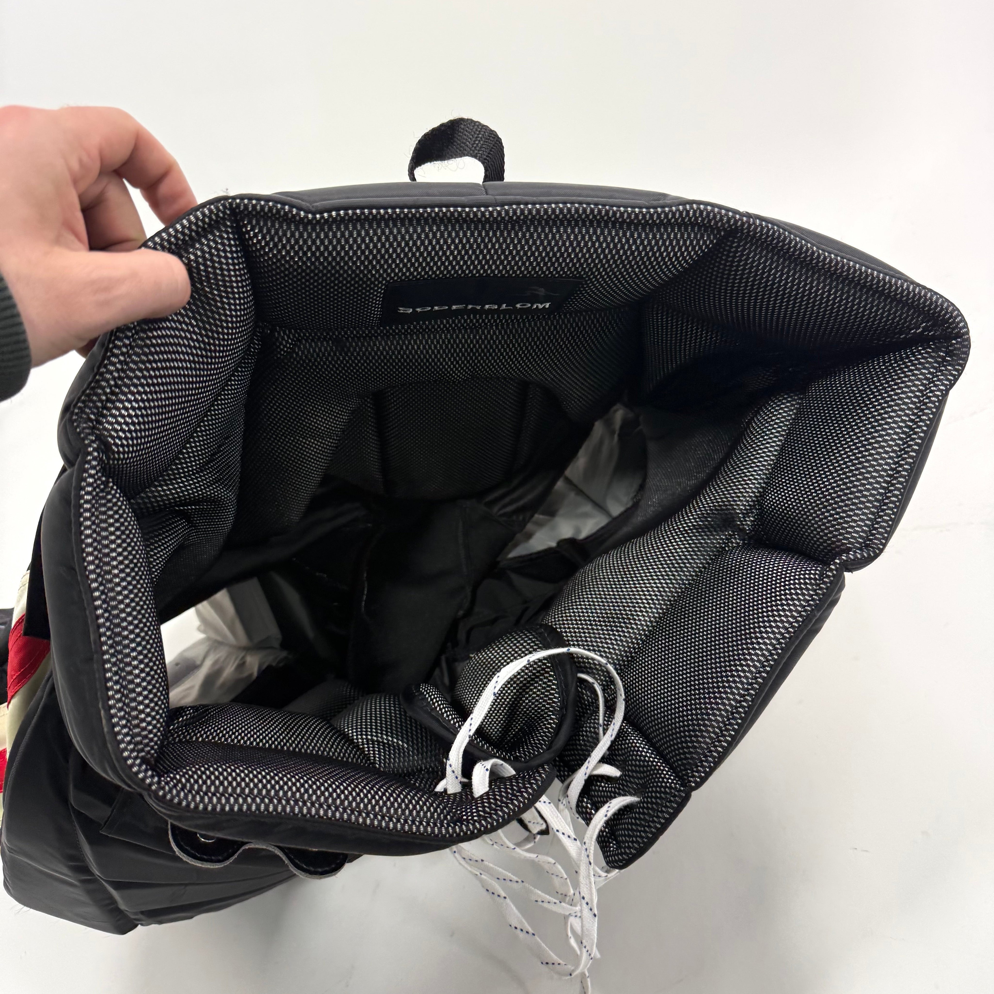 Used Black Chicago Blackhawks Winter Classic Vaughn Pro Goalie Pants | XL? | Soderblom | BH256 - Top Flight Hockey