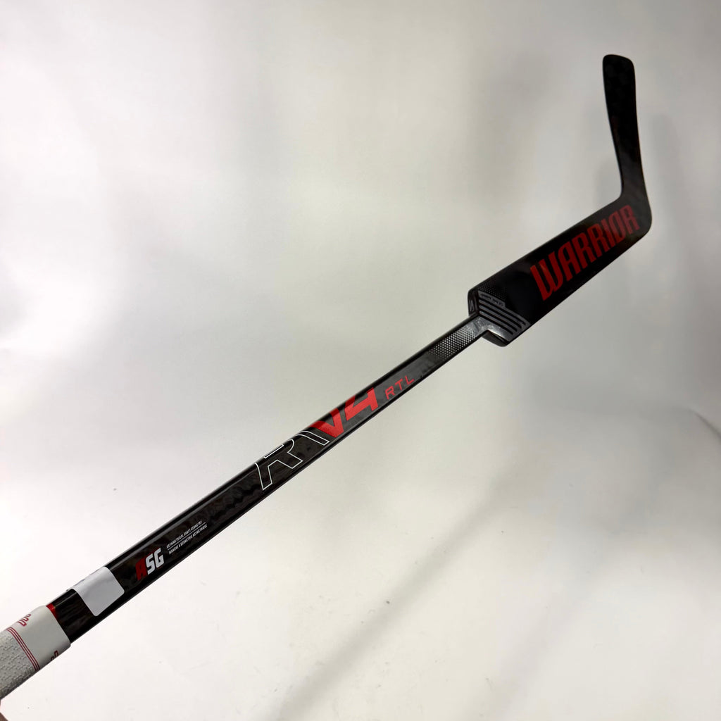 New Regular Black/Red Warrior Ritual V4 Goalie Stick | 26" Paddle Custom Curve | Mrazek | BH109 - Top Flight Hockey
