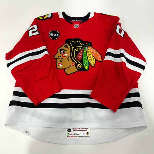 Rem Pitlick #20 Home Chicago Blackhawks Game Worn Jersey 2023-2024, Set 1 | Size 56 | 4704-25562