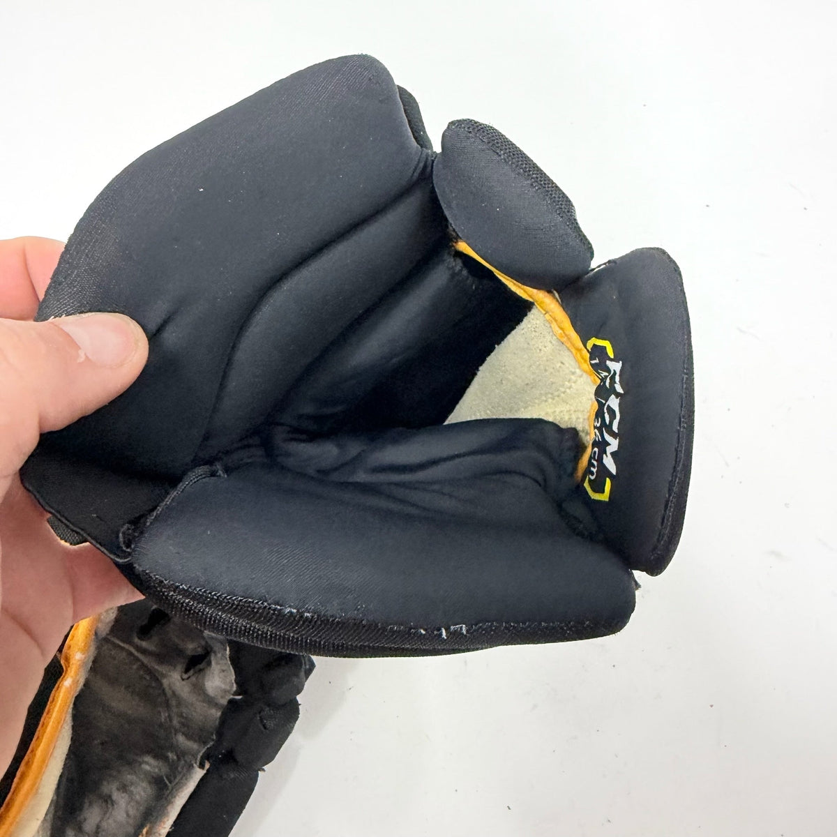 Used Black and Yellow Arizona State Sun Devils CCM Tacks Pro Gloves | 14" | AB386