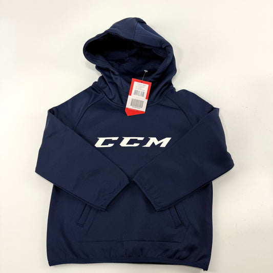 New Navy CCM Youth Core Tech Pullover Hoodie | Youth XS | #888600335810 - Top Flight Hockey