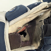 Used Navy CCM HG4PC Gloves Colorado Rampage | 14" | K346