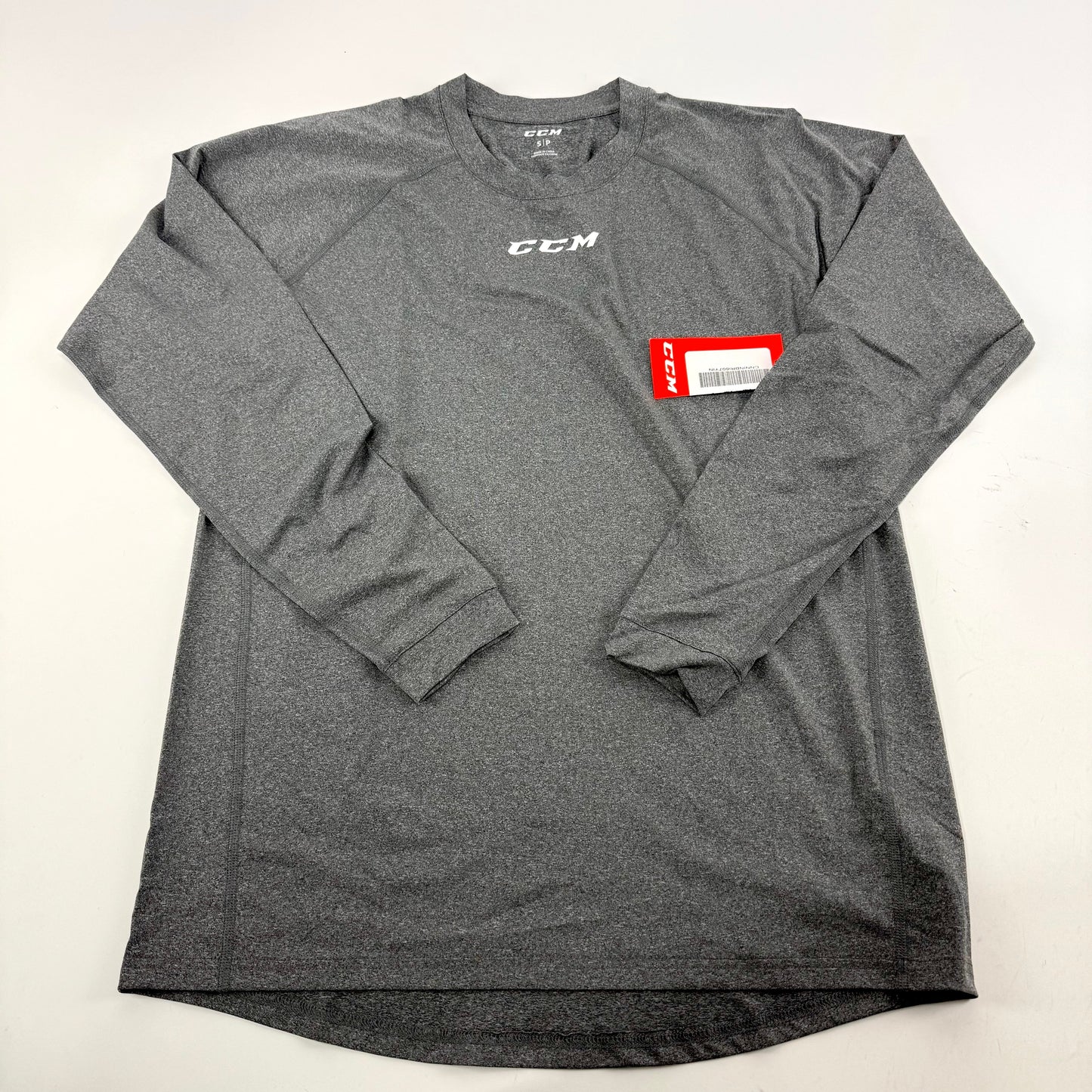 New Grey CCM Mens Loose Fit Long Sleeve Shirt | Senior S | #191520510534
