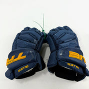 Used Navy STL Blues True Catalyst 9x Gloves | 14" | D164 - Top Flight Hockey