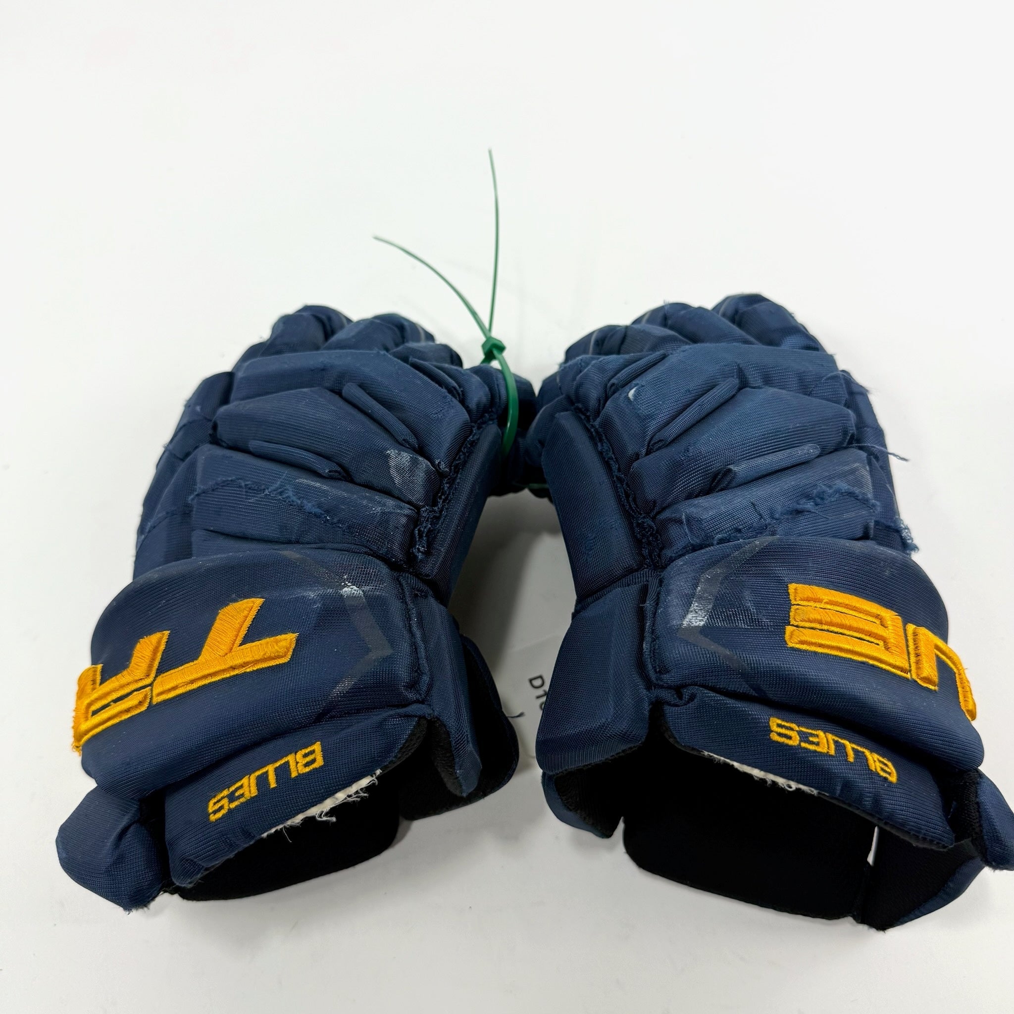 Used Navy STL Blues True Catalyst 9x Gloves | 14" | D164 - Top Flight Hockey