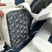 Brand New CCM Eflex 6 White, Gold, and Navy Full Goalie Set - 35" +1" Pads - 581 Degree Break Glove