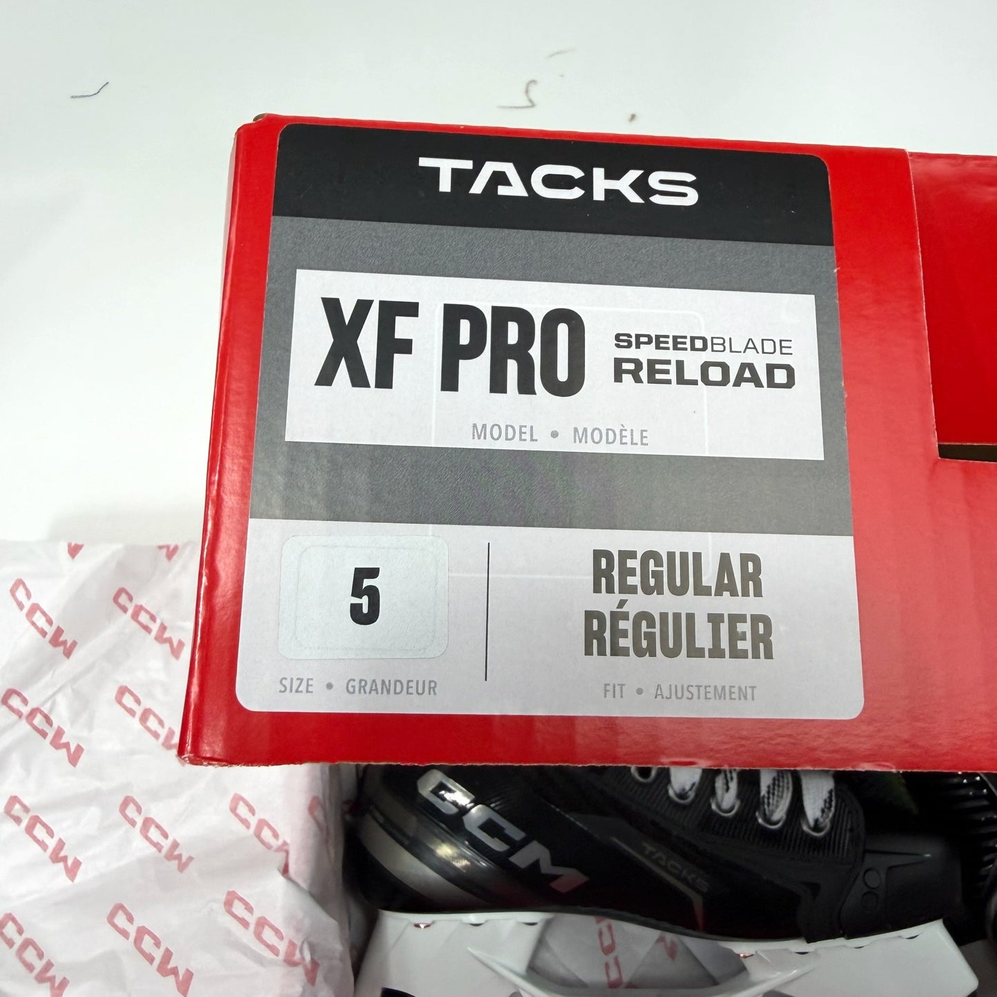 Brand New Retail CCM Tacks XF Pro Skates - Size 5 - Regular