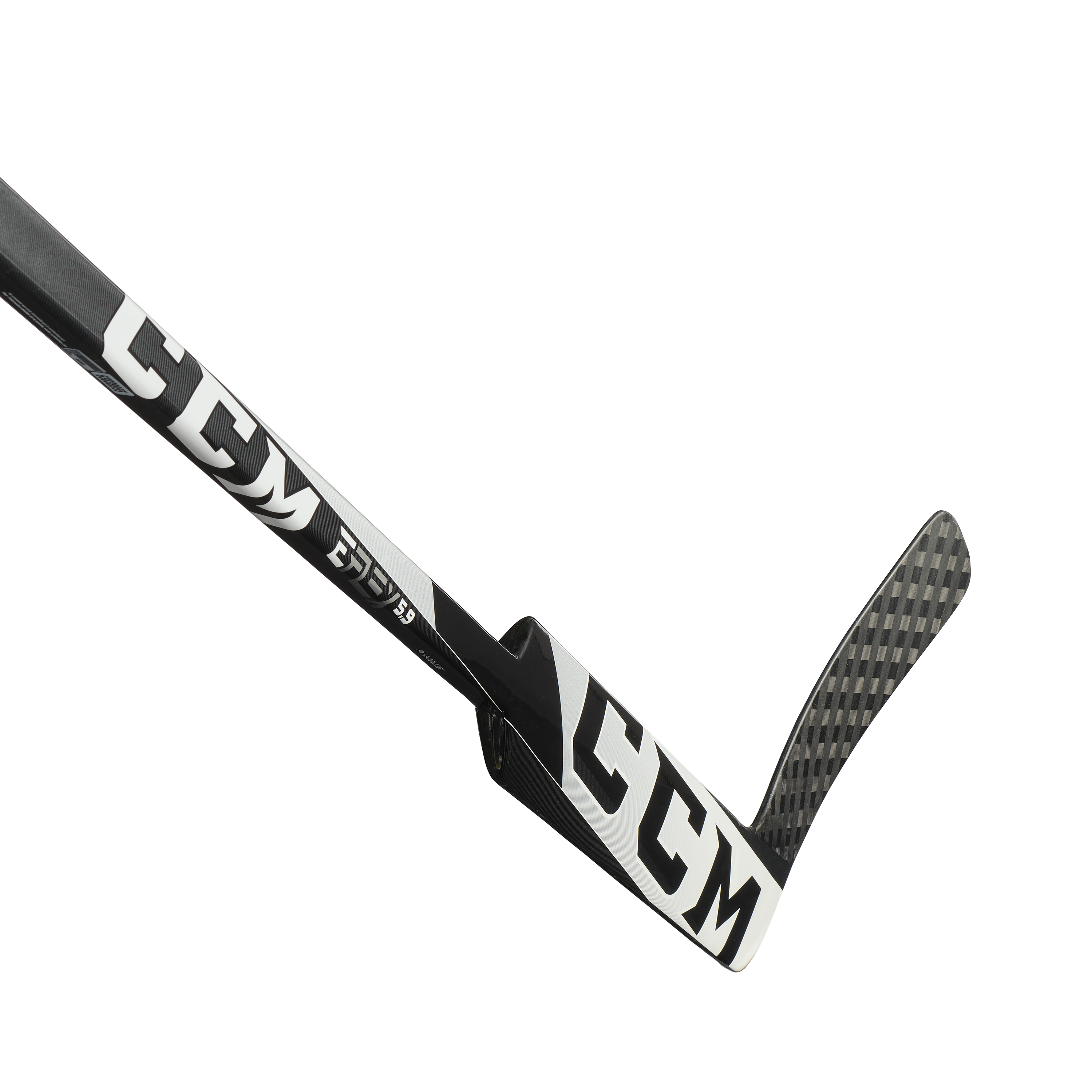 New Full Right CCM Black/White E Flex 5.9 Goalie Stick | P4 Curve 24" | #191520207311 - Top Flight Hockey