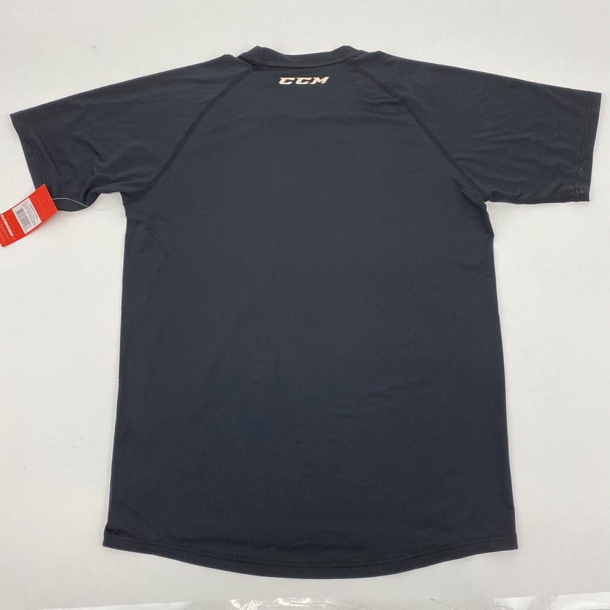 Brand New Black CCM Short-sleeve Compression Shirt | Loose Fit | Senior Large