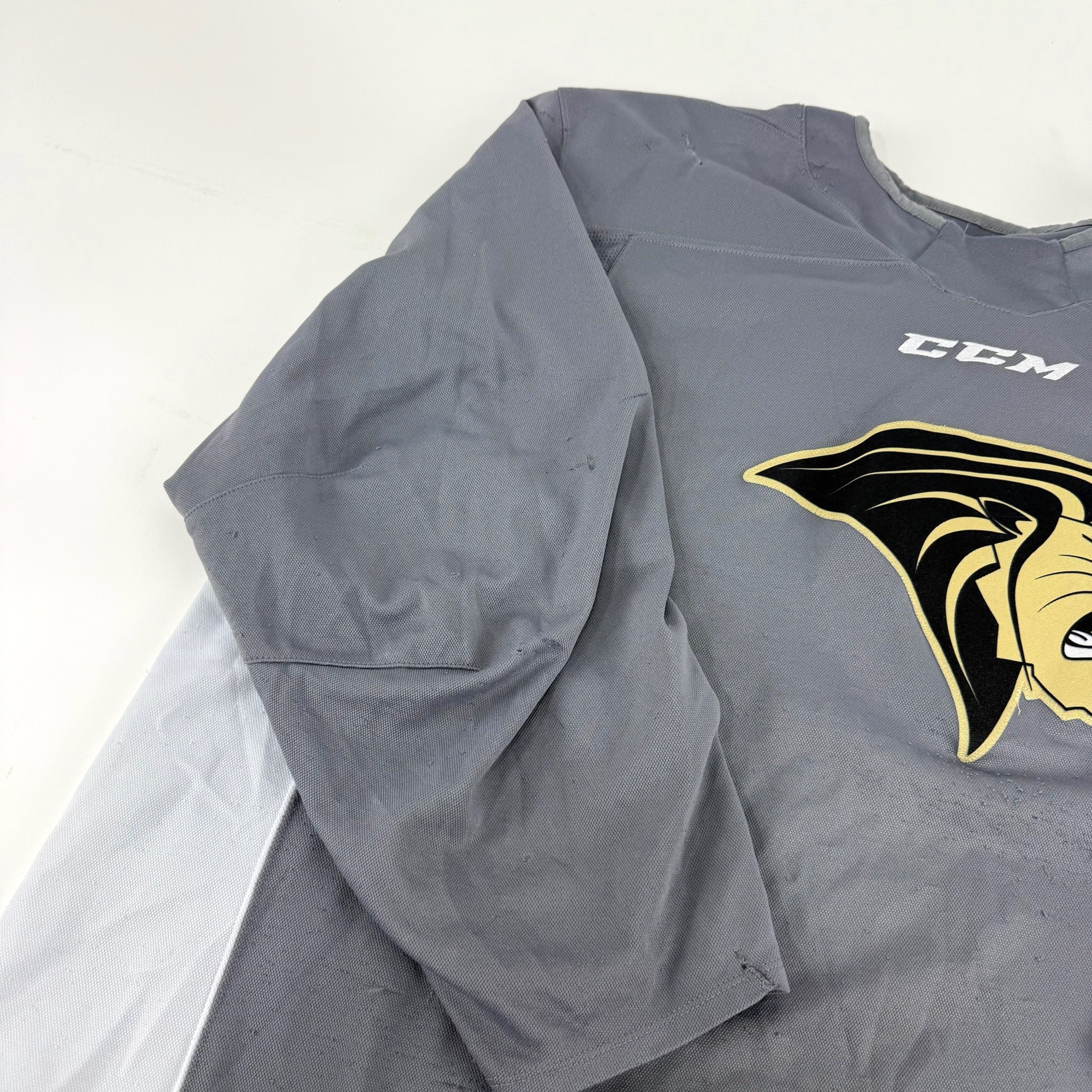 Used Grey Lindenwood CCM Practice Jersey | XL | E262 - Top Flight Hockey