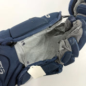 Used Navy CCM HG12 Gloves | 15" | D358
