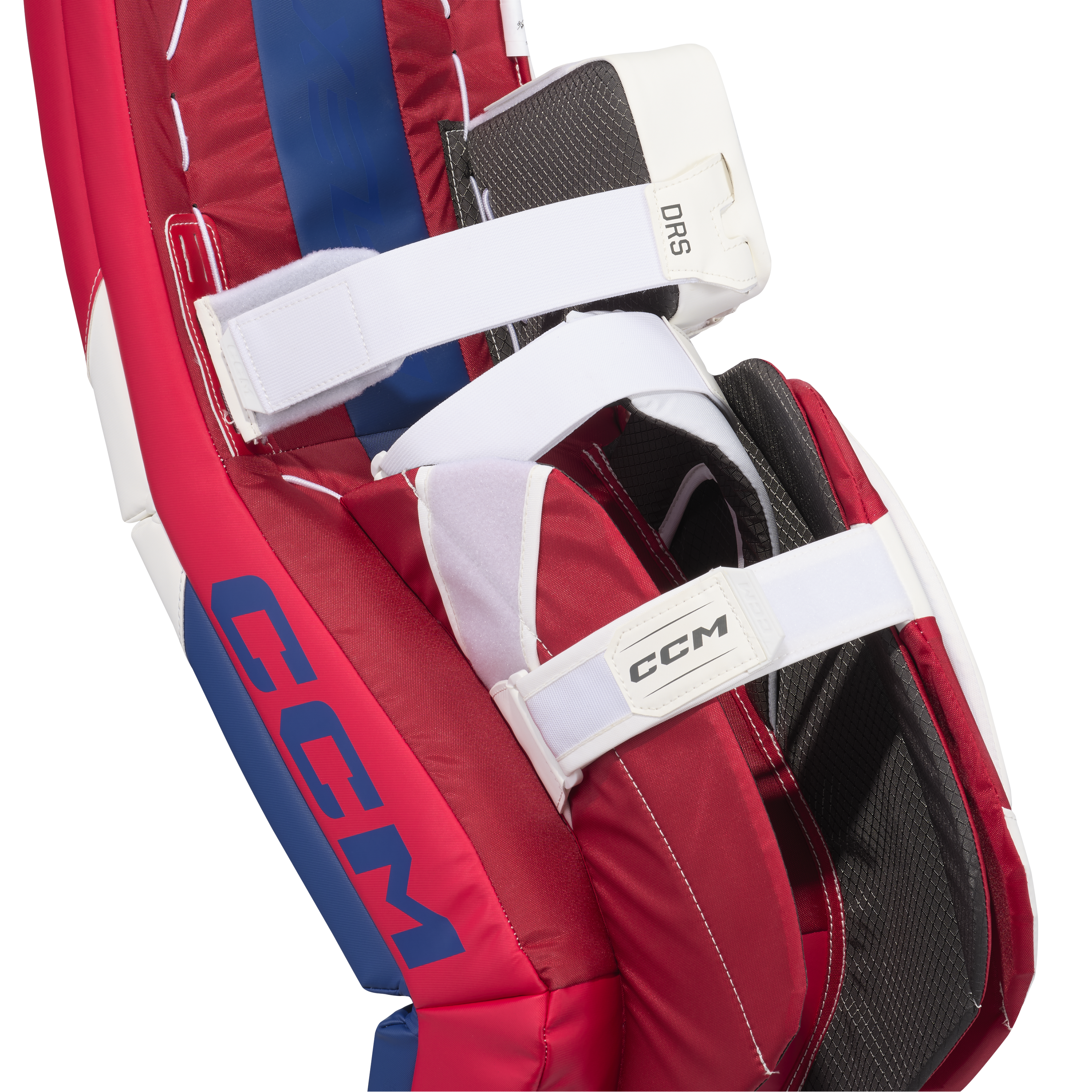 New CCM Red White Blue E Flex 6.5 Goalie Pads | 30+1" | #191520631420 - Top Flight Hockey