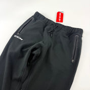 New Black CCM Mens Premium Tapered Fleece Pant | Senior M | #191520015381