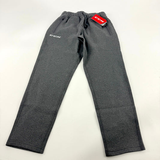 New Dark Grey CCM Youth Premium Tapered Fleece Pant | Youth L | #191520015626