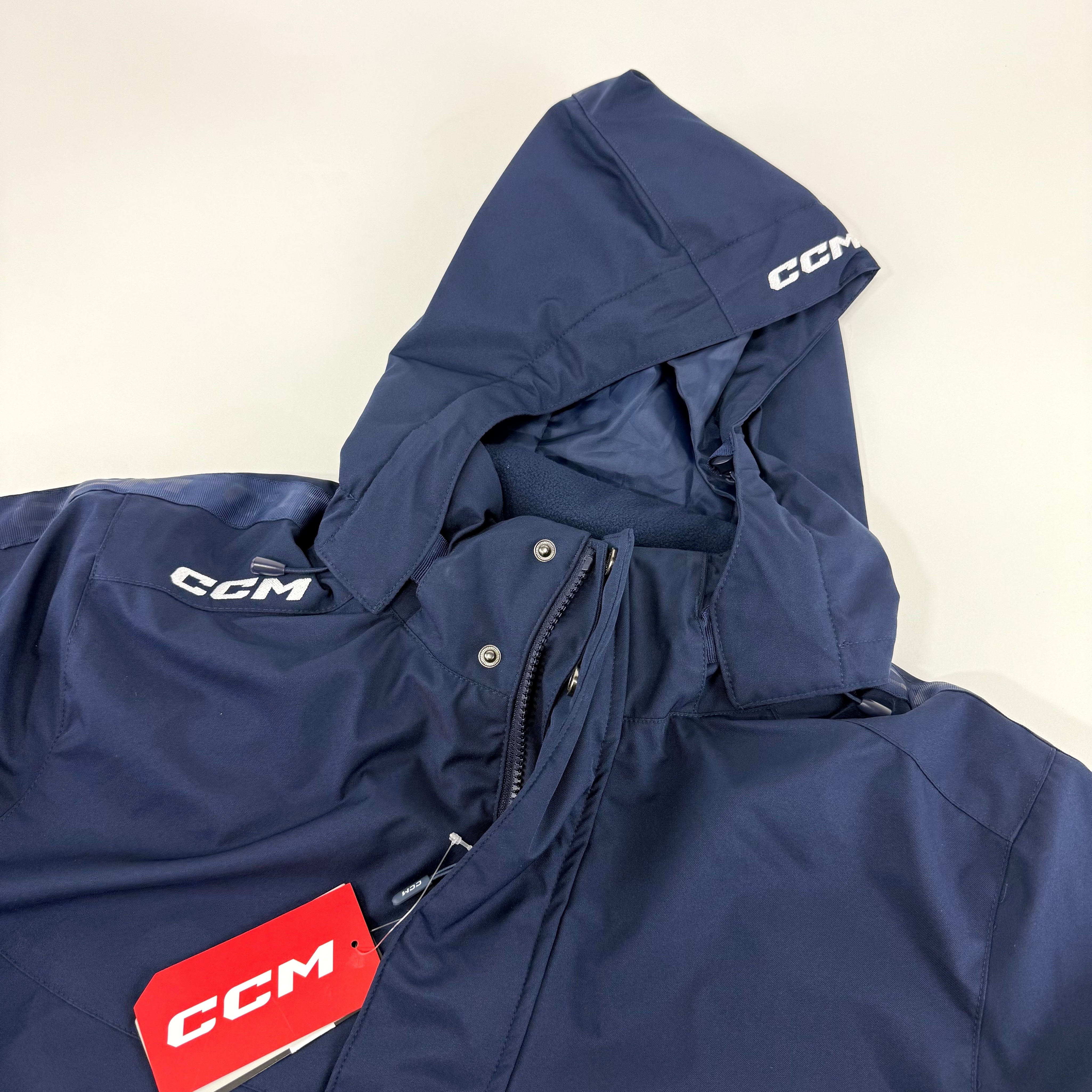 New Navy CCM Team Winter Jacket | Senior Medium | #191520307738 - Top Flight Hockey
