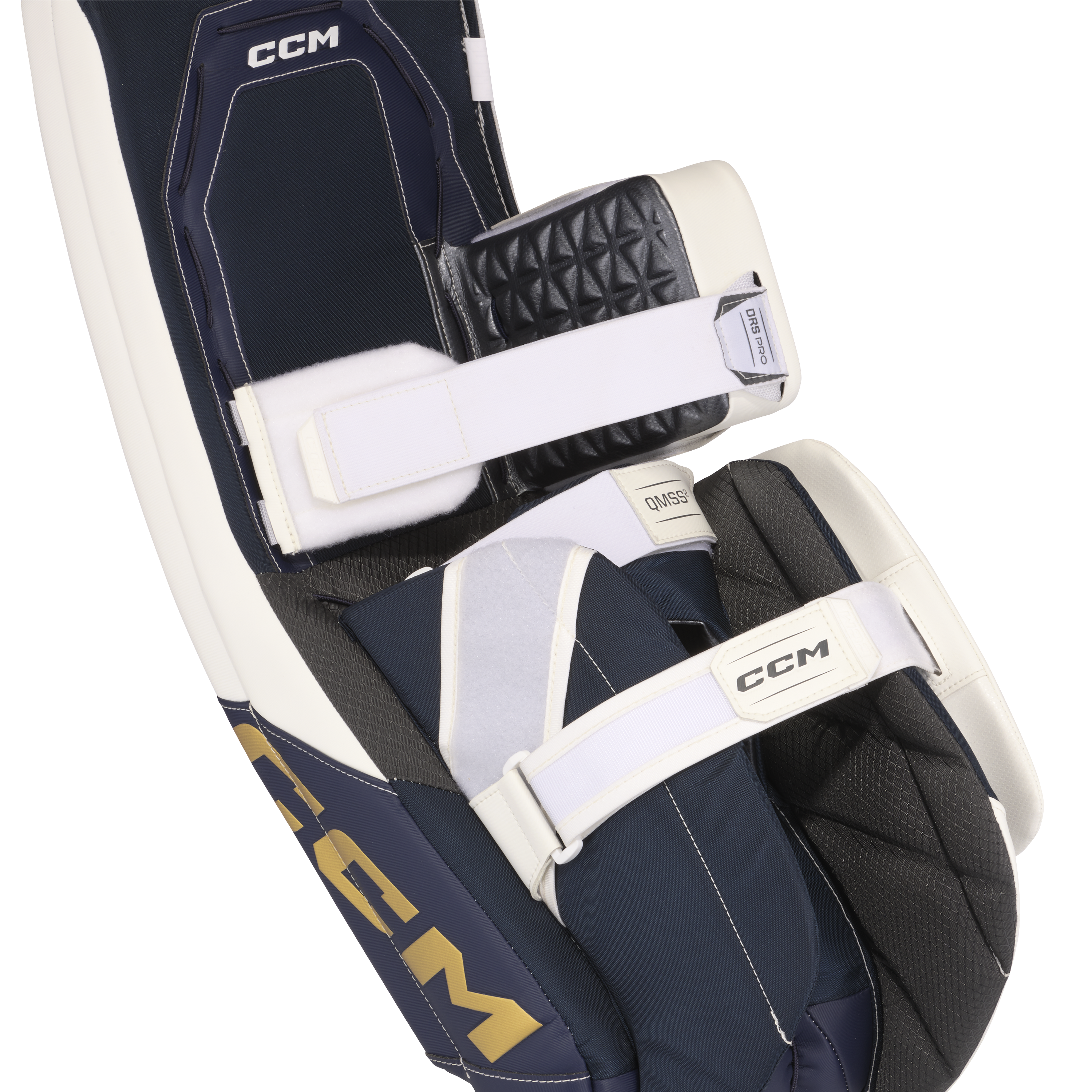 New CCM White Axis 2 Goalie Pads | 34+1" | #191520438265 - Top Flight Hockey