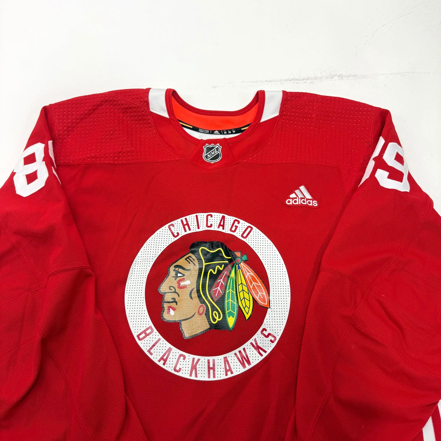 Used Red Chicago Blackhawks Adidas MIC Practice Jersey | Size 58 | Roos #89 - Top Flight Hockey