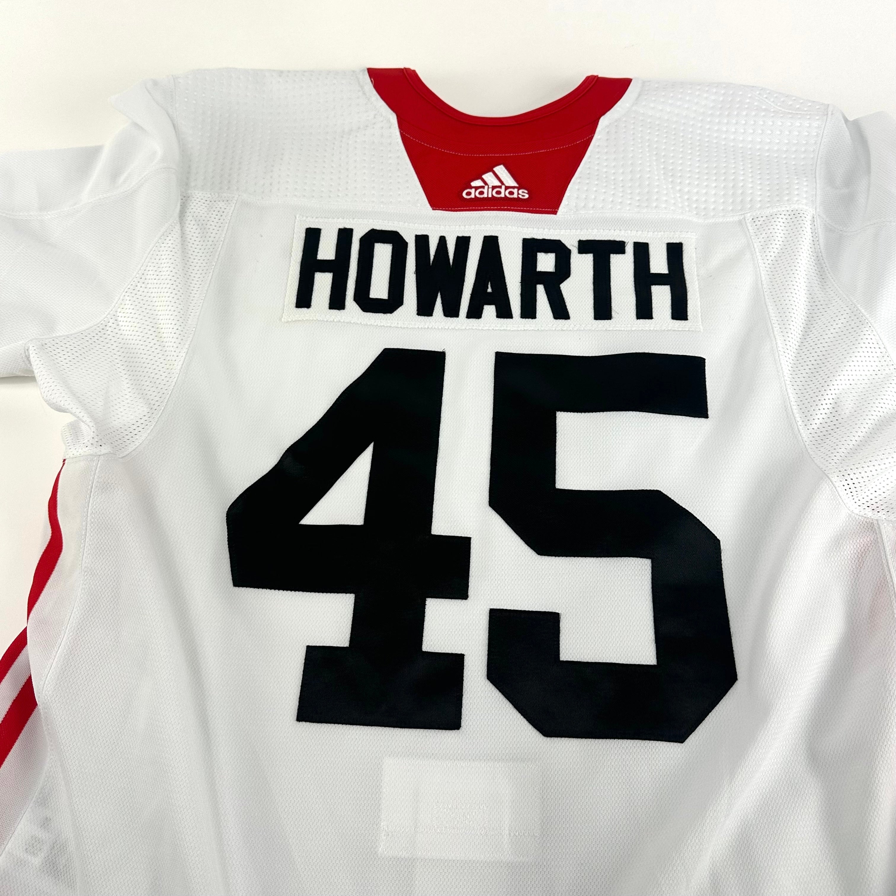 HOWARTH #45 - White Chicago Blackhawks Camp / Practice Jersey - Adidas MIC Size 58 - Top Flight Hockey