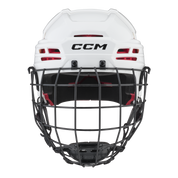 New CCM White Tacks 70 Helmet Combo | Senior L | #191520440244 - Top Flight Hockey