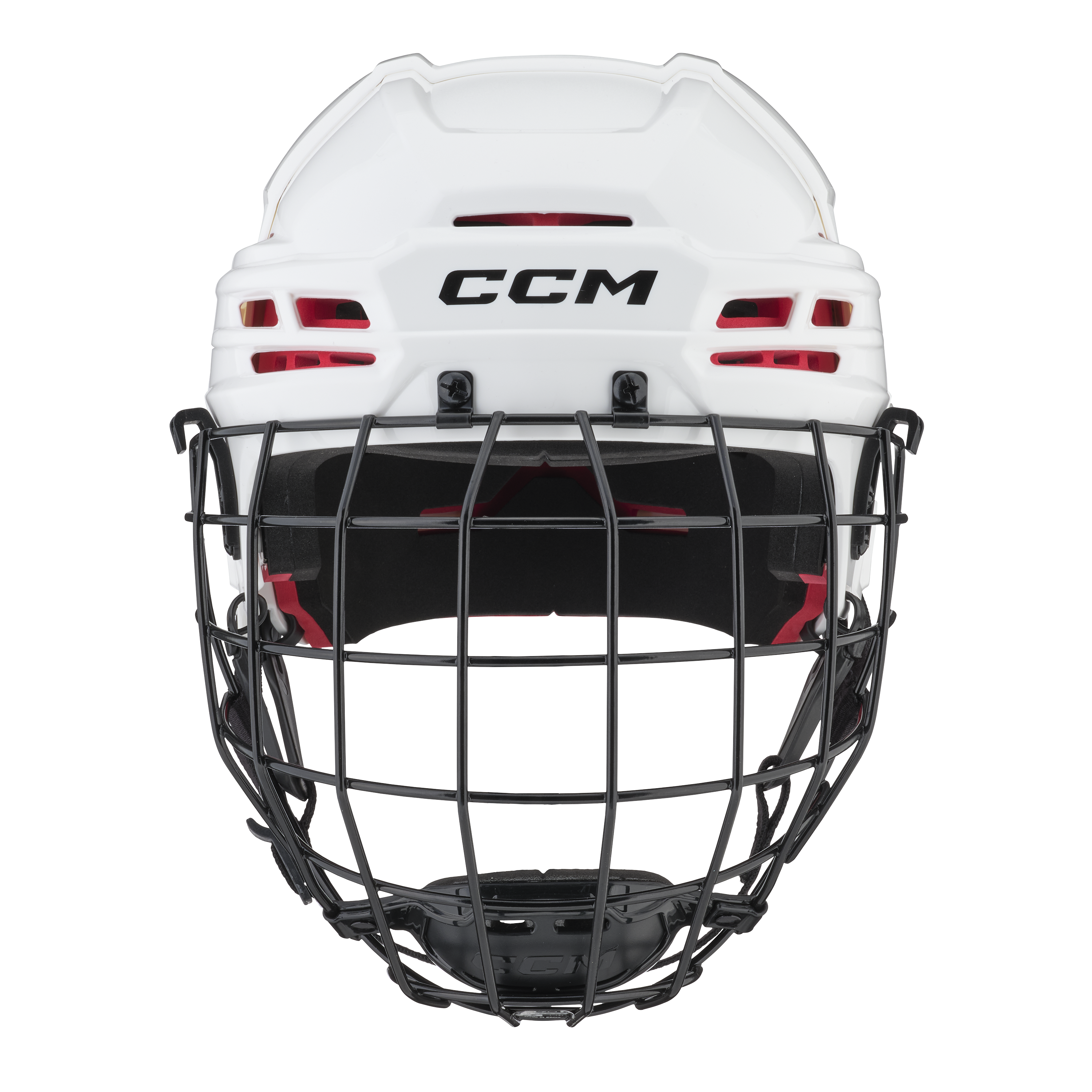 New CCM White Tacks 70 Helmet Combo | Senior L | #191520440244 - Top Flight Hockey
