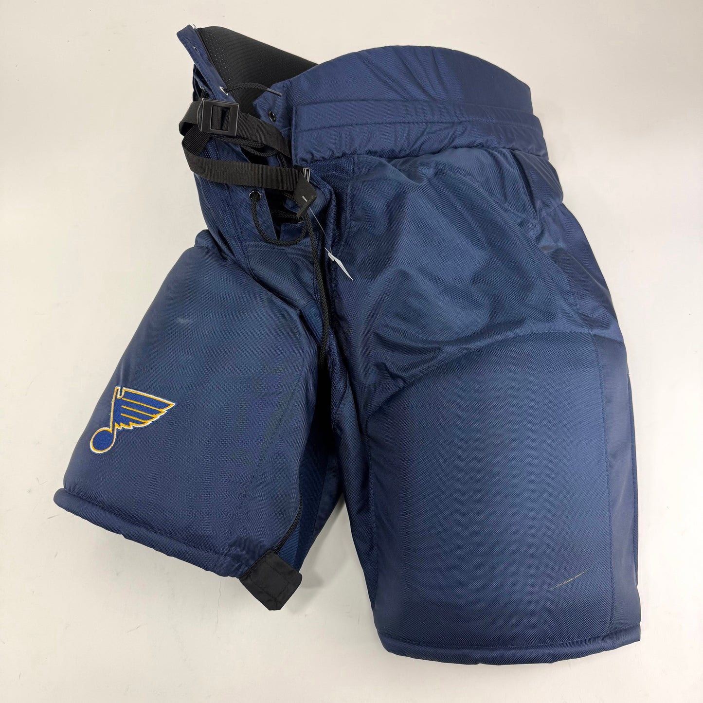 Used once STL Blues Navy Bauer Custom Pro - M+1" - Justin Faulk - #J437