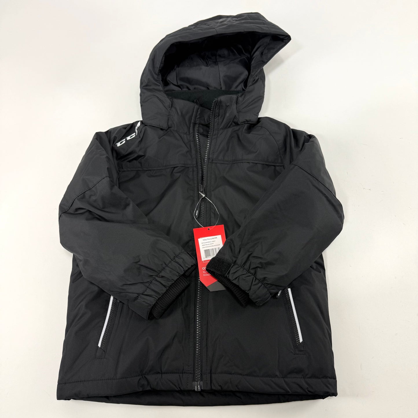 New Black CCM Youth Team Winter Jacket | Youth XS | #888600282879