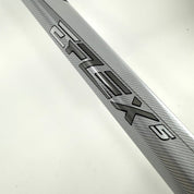 Brand New FULL RIGHT Black, White and Grey CCM Eflex 5 Goalie Stick - P4 Curve | 25" Paddle - Top Flight Hockey