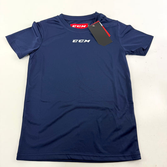 New Navy CCM Youth Price Point Dri Fit T Shirt | Youth M | #888600323930 - Top Flight Hockey