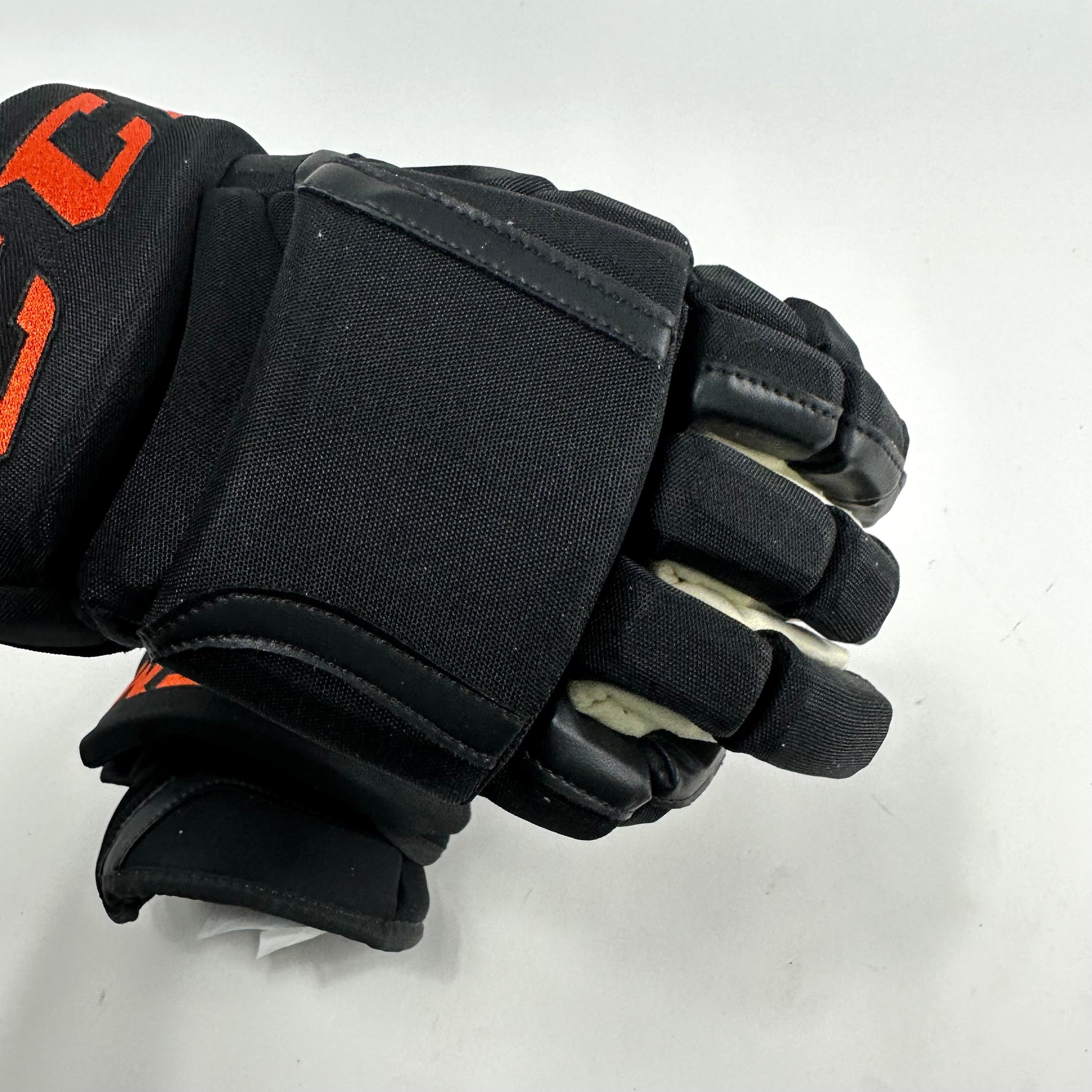 Brand New Black and Orange Flyers CCM HG12 Gloves - 15"