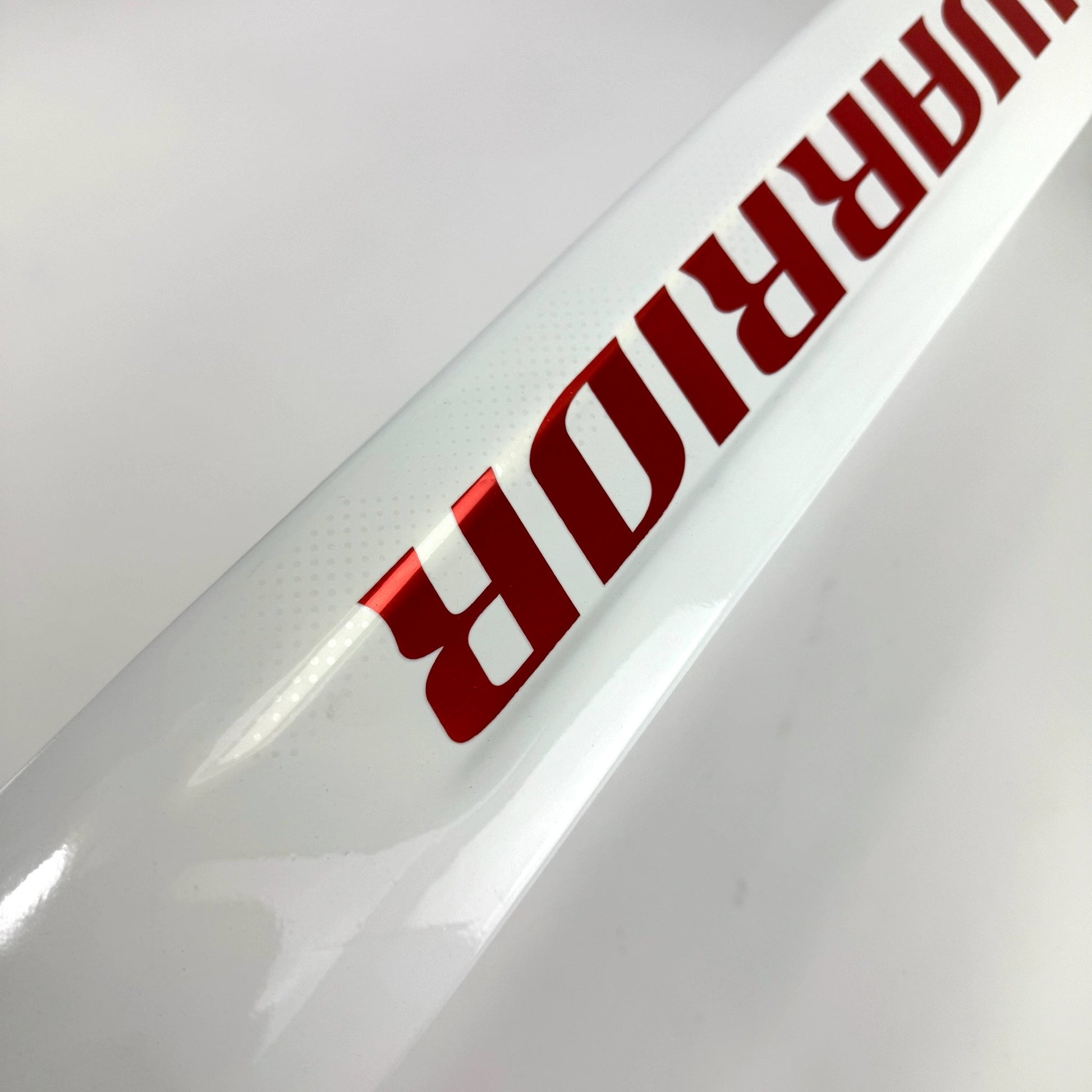 New Regular White and Red Warrior Ritual V4 | 26" Paddle Custom Curve | Mrazek | J790 - Top Flight Hockey
