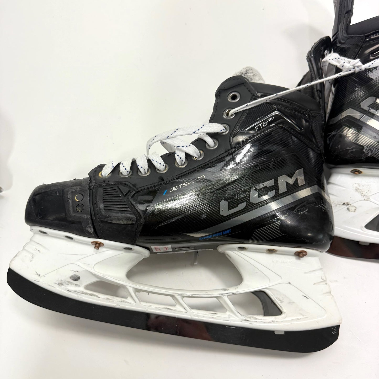 Used Black CCM Jetspeed FT6 Pro Skates | 8.5 D | Chicago Blackhawks Lukas Reichel | BH302 - Top Flight Hockey