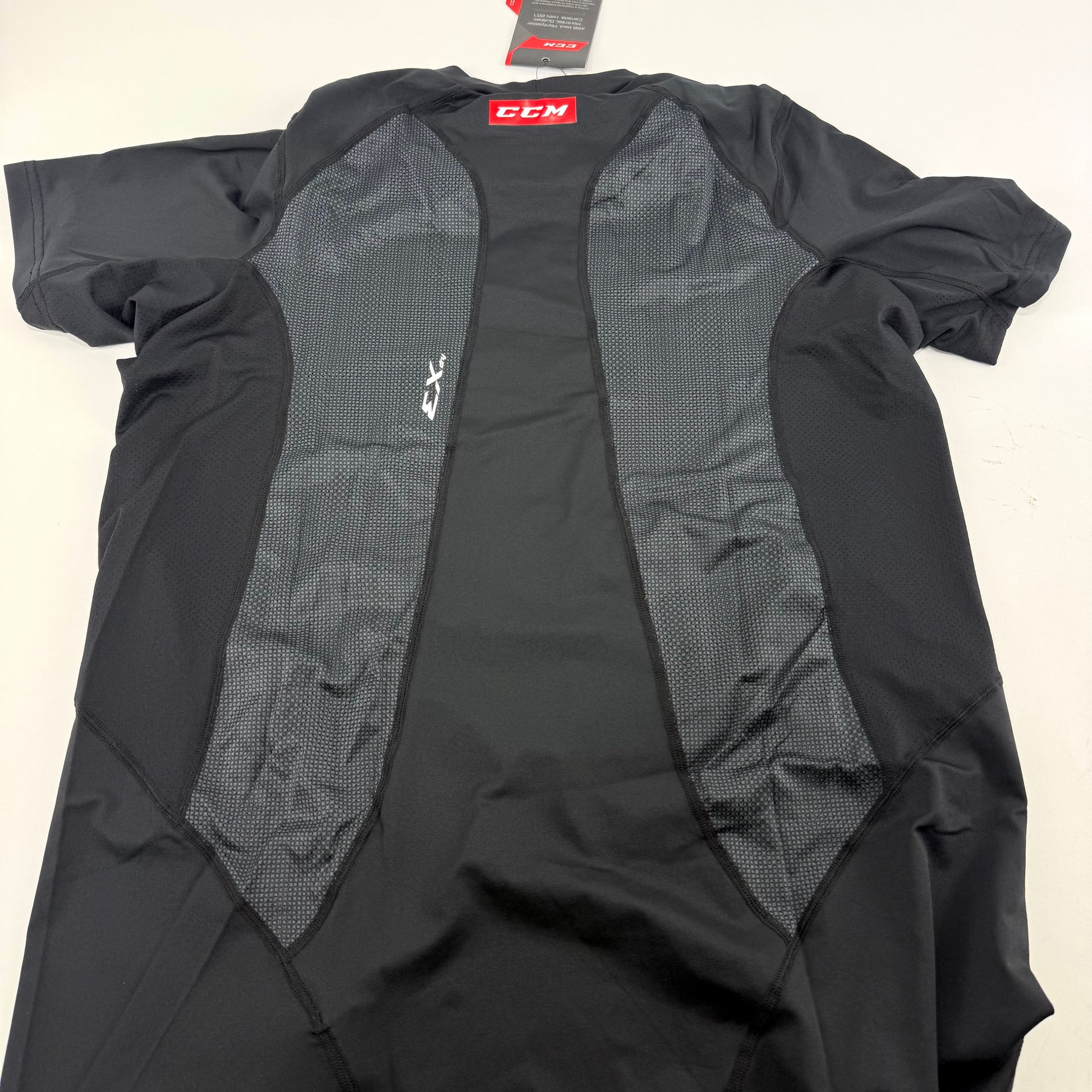 New Black Mens CCM Compression Short Sleeve Shirt | Senior L | #191520514723 - Top Flight Hockey