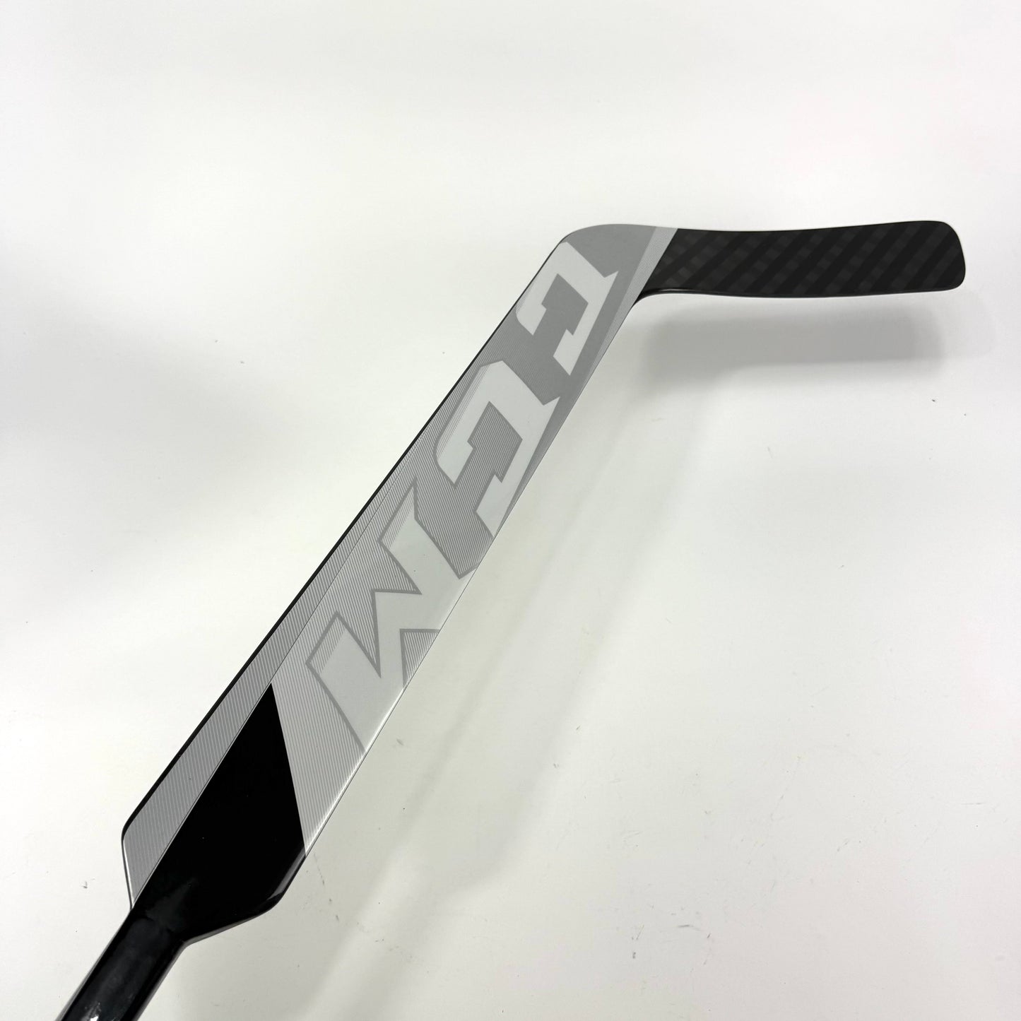 Brand New FULL RIGHT Black, White and Grey CCM Eflex 5 Goalie Stick - P4 Curve | 26" Paddle