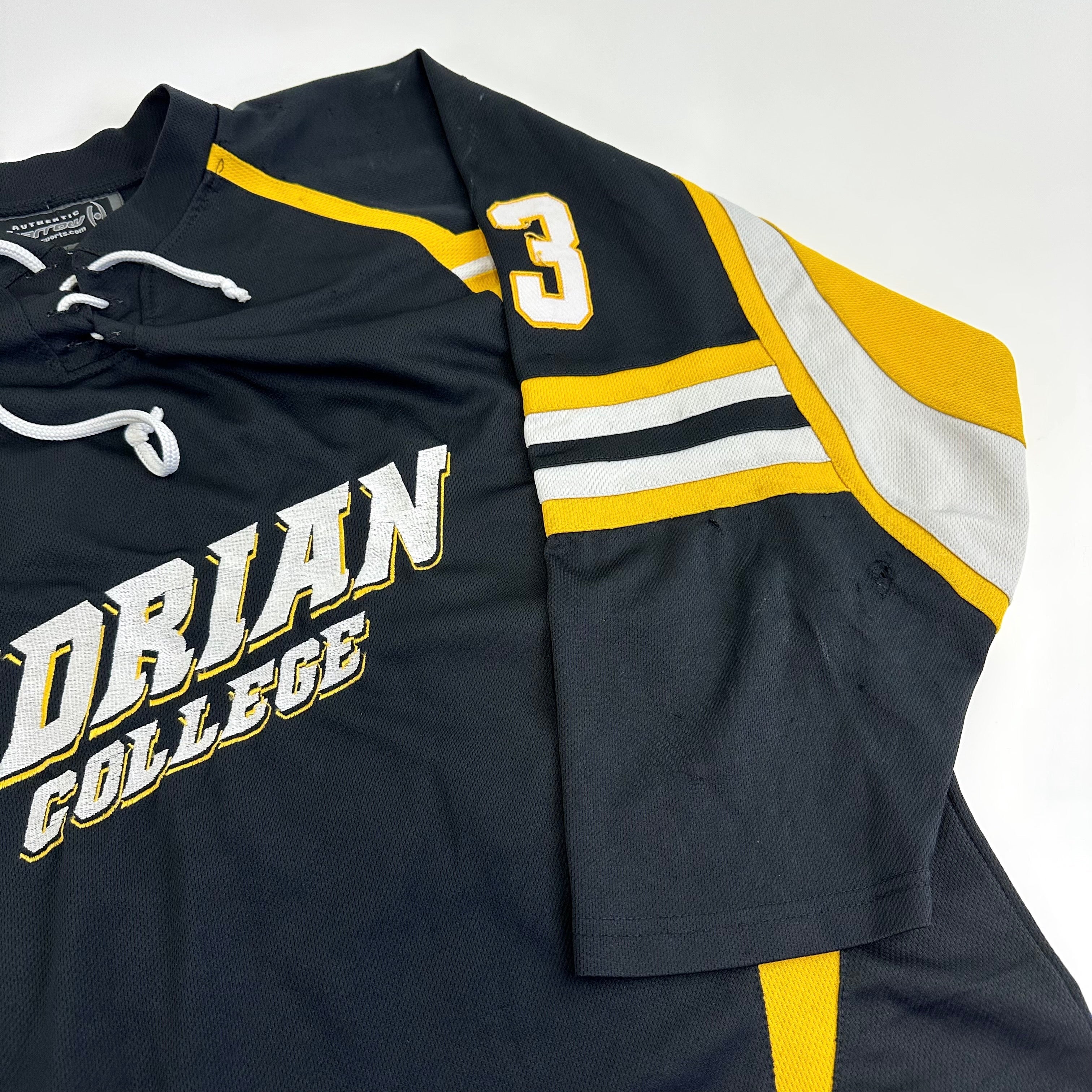 Used Adrian College Black Harrow Mens Game Jersey | Size XL | #23